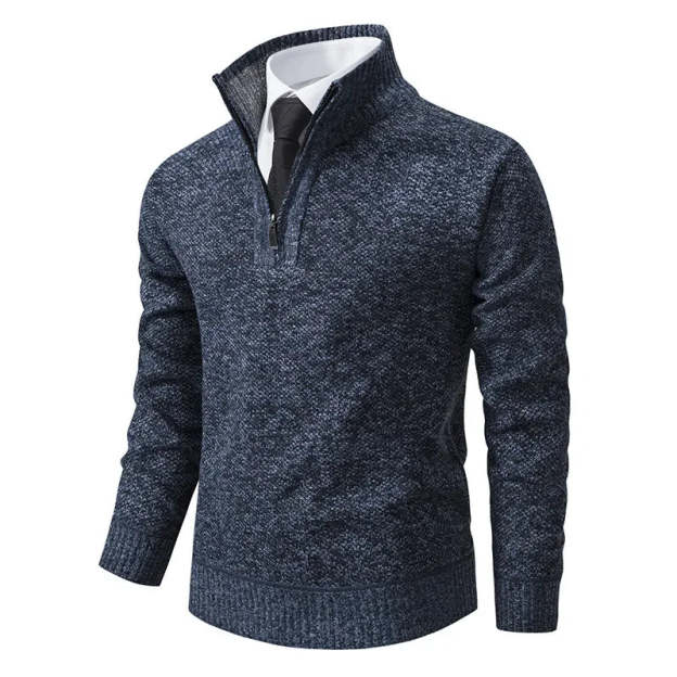 Fabio™ - Maglione a mezza zip foderato in pile