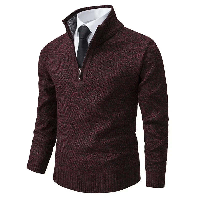Fabio™ - Maglione a mezza zip foderato in pile