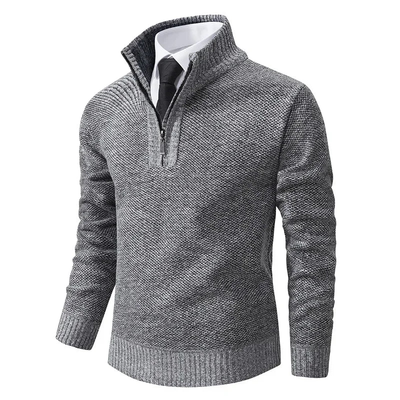 Fabio™ - Maglione a mezza zip foderato in pile