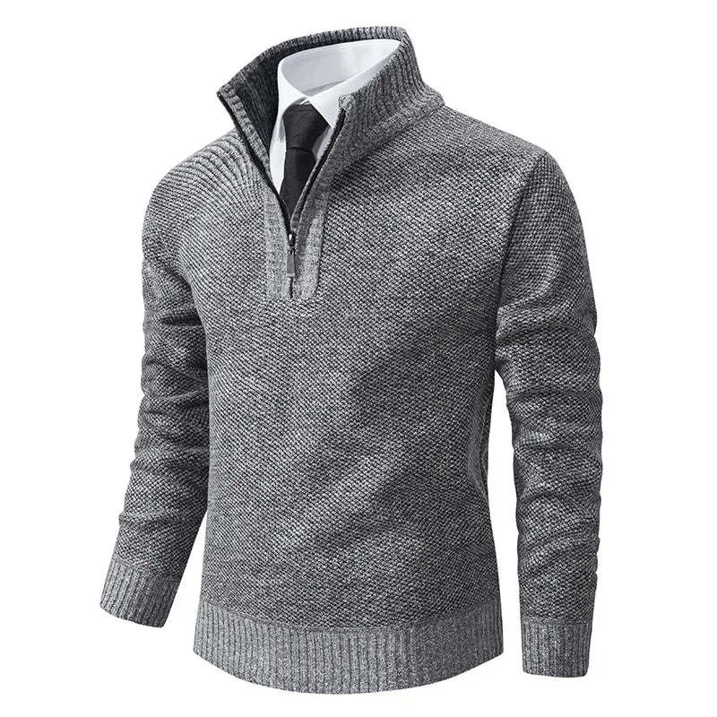 Fabio™ - Maglione a mezza zip foderato in pile