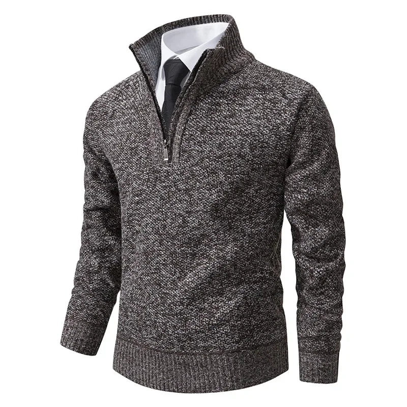 Fabio™ - Maglione a mezza zip foderato in pile