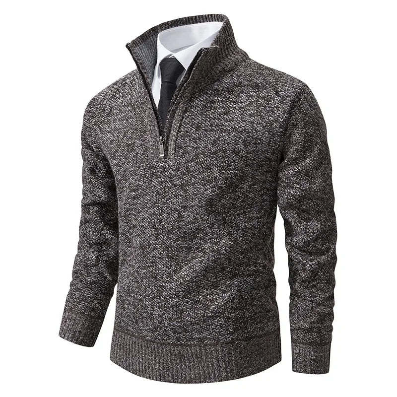 Fabio™ - Maglione a mezza zip foderato in pile