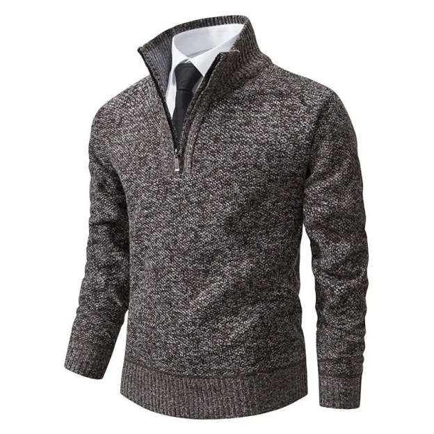 Fabio™ - Maglione a mezza zip foderato in pile