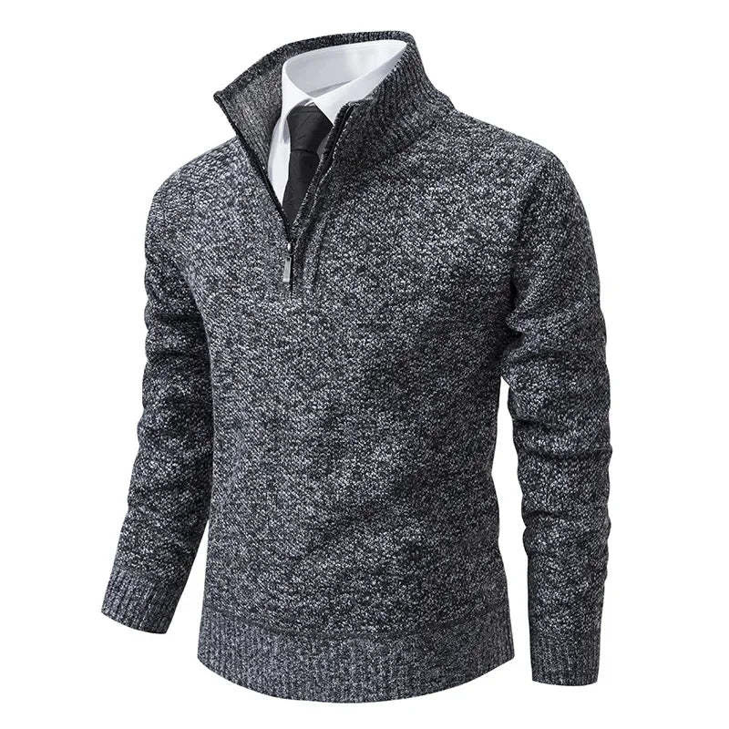 Fabio™ - Maglione a mezza zip foderato in pile