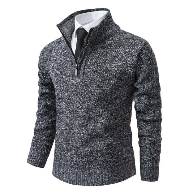 Fabio™ - Maglione a mezza zip foderato in pile