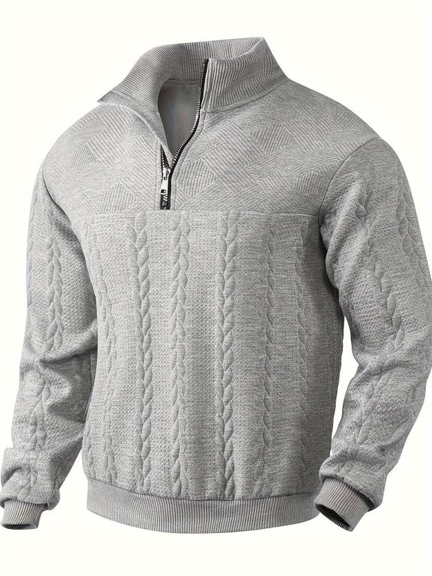 Leo™ - Maglione con Zip in Cashmere da Uomo Vintage