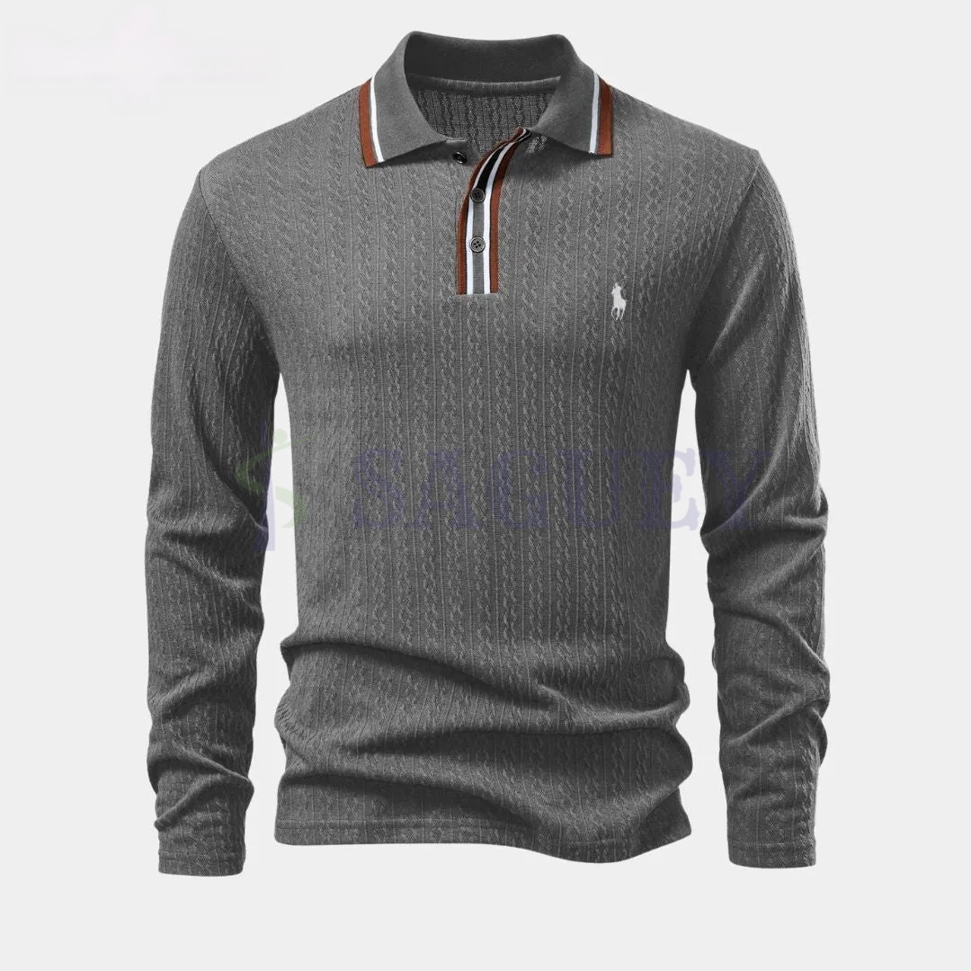 Ralph Lauren™ Herren Langarm Strick-Poloshirt