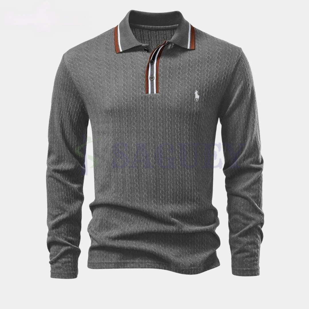 Ralph Lauren™ Herren Langarm Strick-Poloshirt