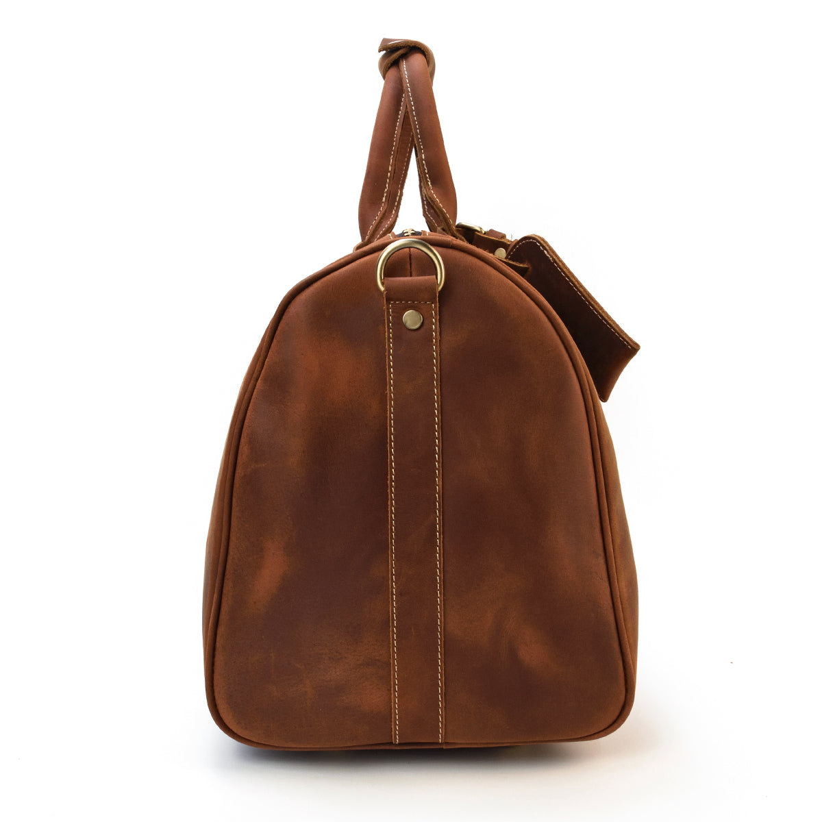 borsa da viaggio in pelle khaki