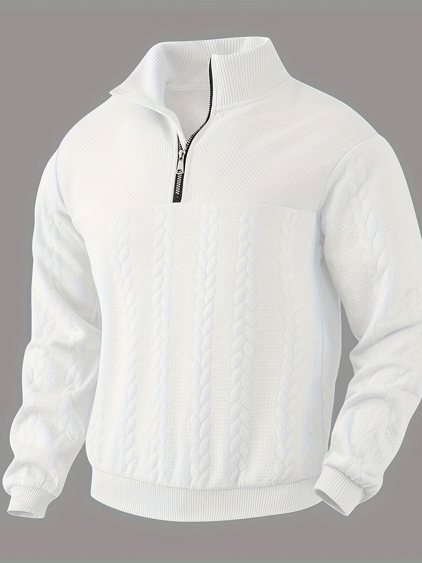 Leo™ - Maglione con Zip in Cashmere da Uomo Vintage