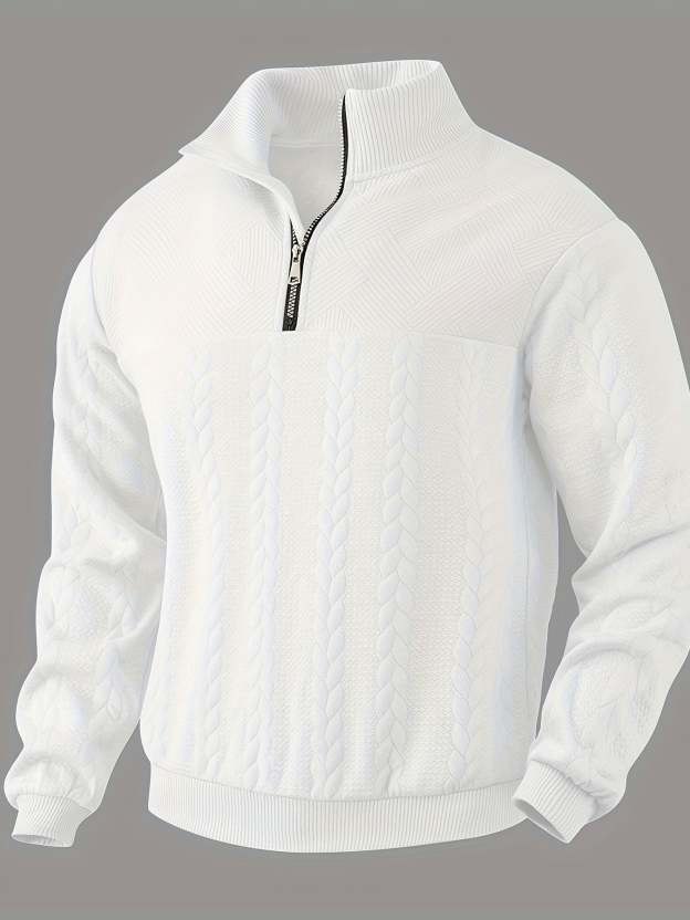 Leo™ - Maglione con Zip in Cashmere da Uomo Vintage