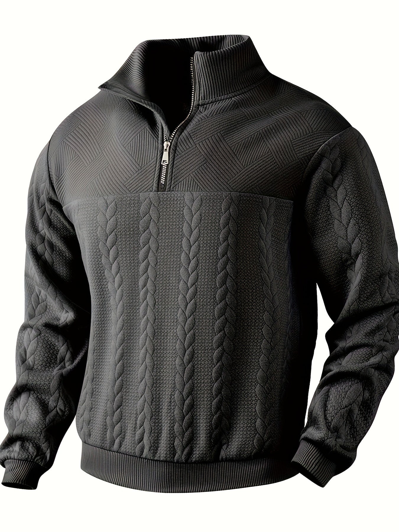 Leo™ - Maglione con Zip in Cashmere da Uomo Vintage
