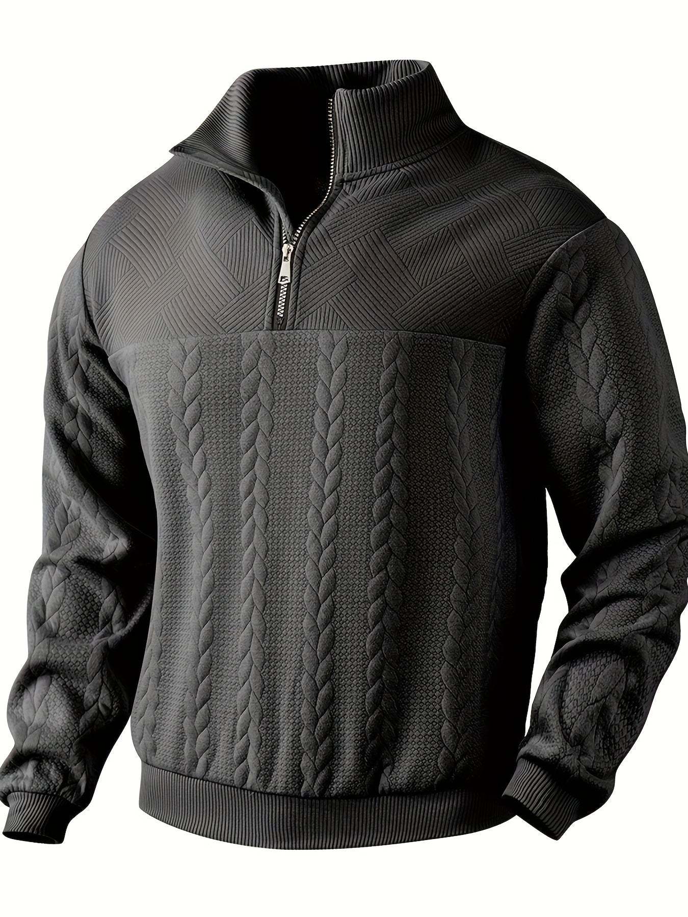 Leo™ - Maglione con Zip in Cashmere da Uomo Vintage