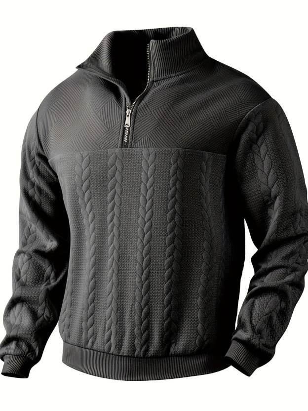 Leo™ - Maglione con Zip in Cashmere da Uomo Vintage