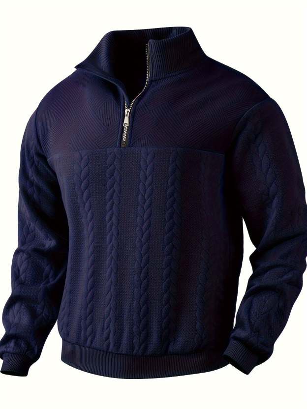 Leo™ - Maglione con Zip in Cashmere da Uomo Vintage