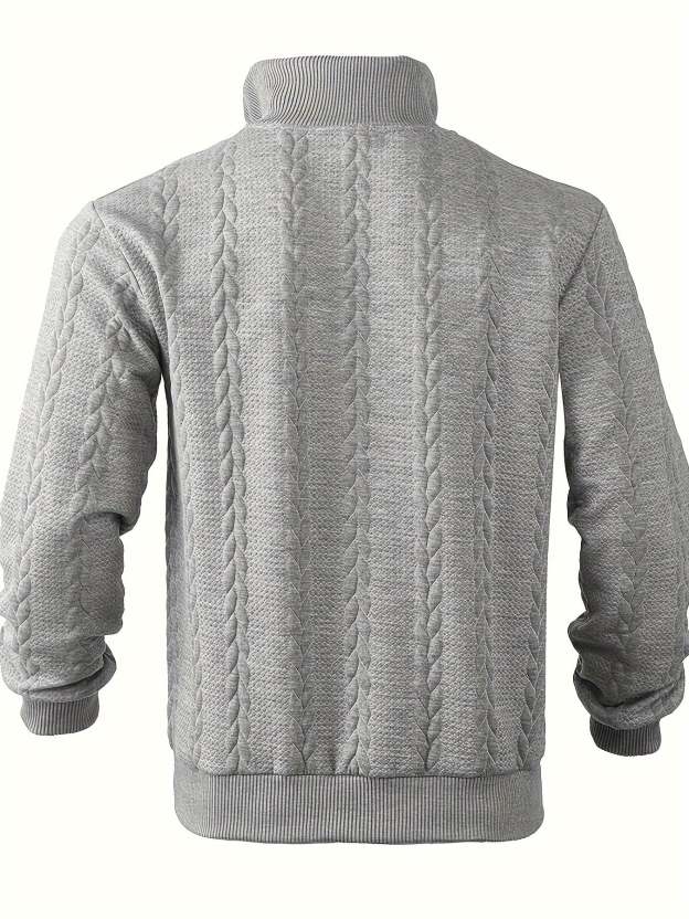 Leo™ - Maglione con Zip in Cashmere da Uomo Vintage