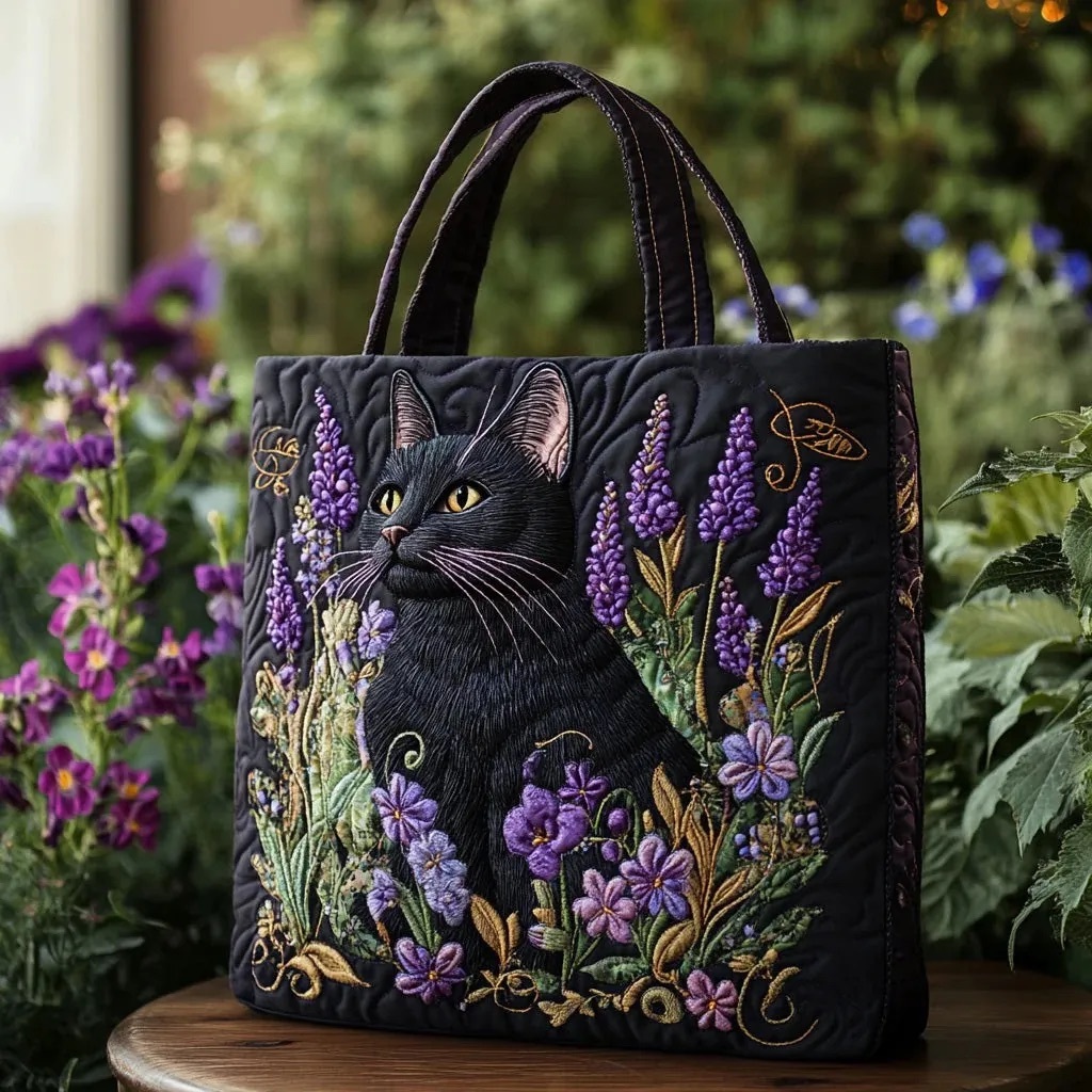 🌼 Quilted Cat Tote Collection — Cute, Cozy & Perfect for Cat Lovers
