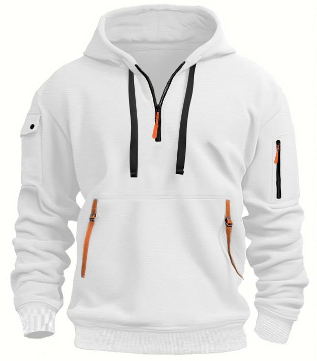 Men's Zipper And Multi Pocket Casual Sport Sweatshirt