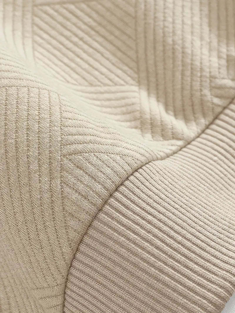 Franco™ - Maglione Zip-Up Geometrico in Misto Lana