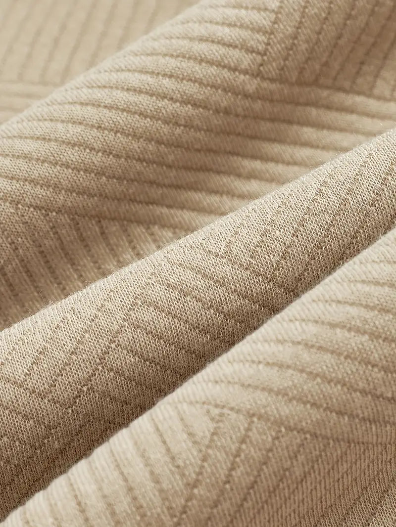 Franco™ - Maglione Zip-Up Geometrico in Misto Lana
