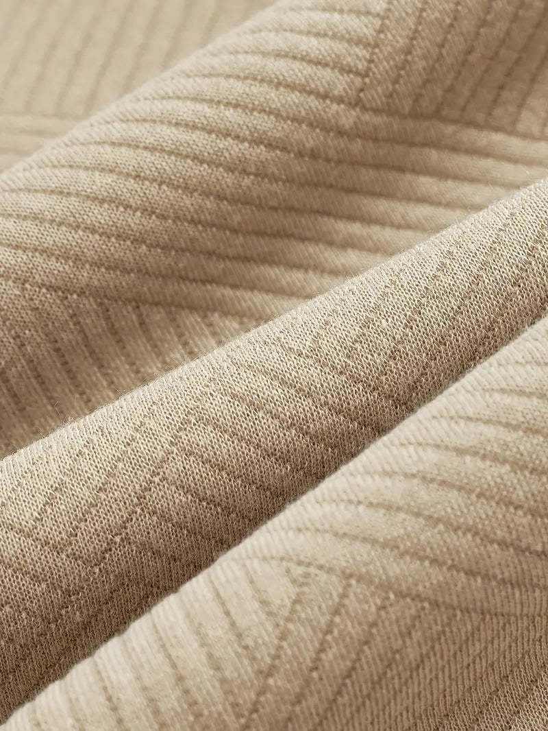 Franco™ - Maglione Zip-Up Geometrico in Misto Lana