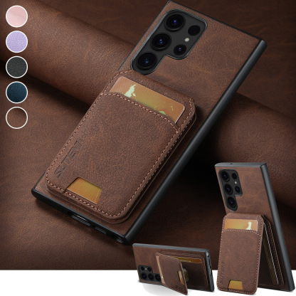 Leather Card Wallet Mobile Phone Case for Samsung Galaxy S