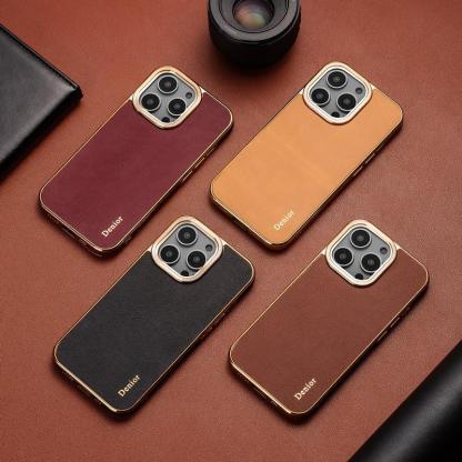 Simple Leather Business Mobile Phone Case for iPhone