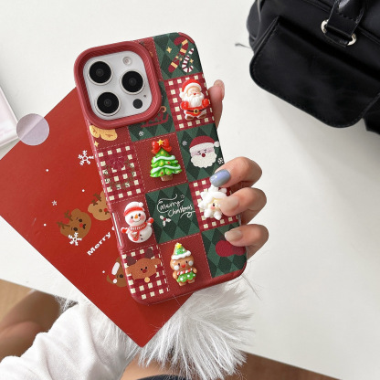 Pretty Leather Christmas Mobile Phone Case for Apple iPhone