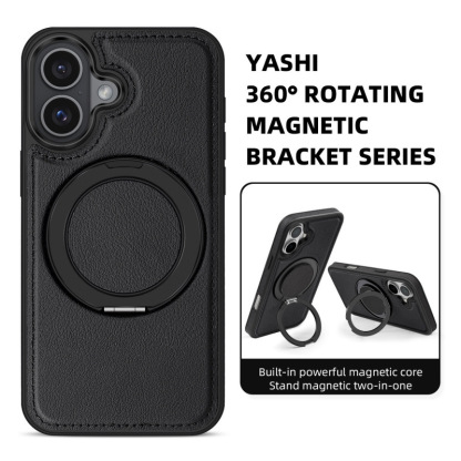 Luxury Leather Business Magsafe Bracket Mobile Phone Case for Apple iPhone