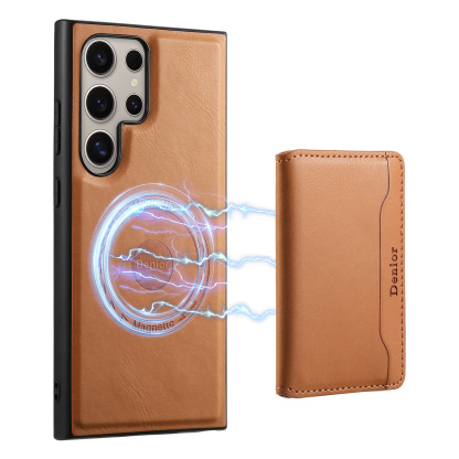 Leather Card Wallet Magsafe Mobile Phone Case for Samsung Galaxy S