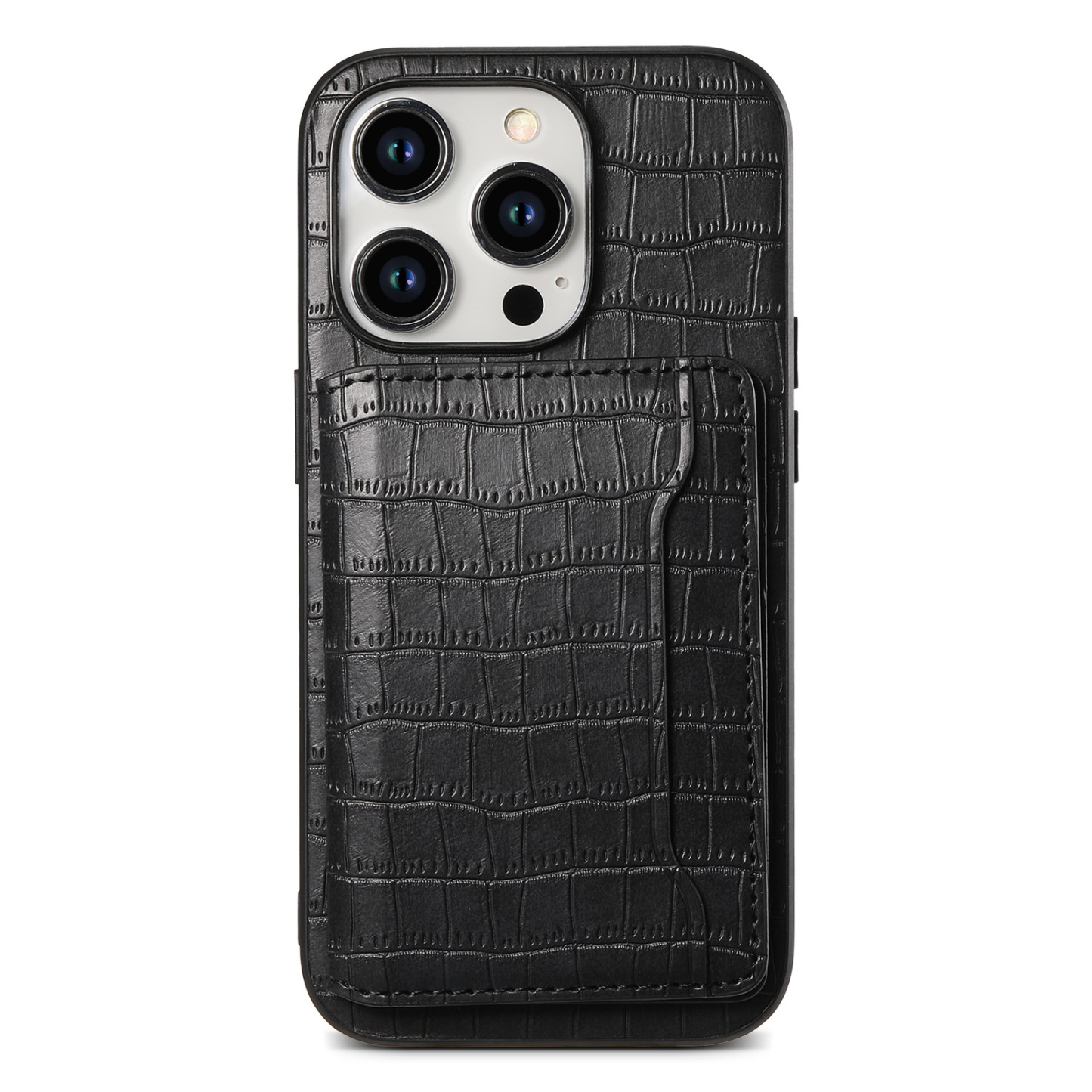Luxury Leather Business Card Wallet Mobile Phone Case for Apple iPhone
