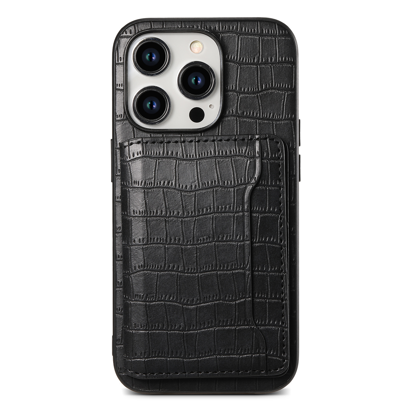 Luxury Leather Business Card Wallet Mobile Phone Case for Apple iPhone