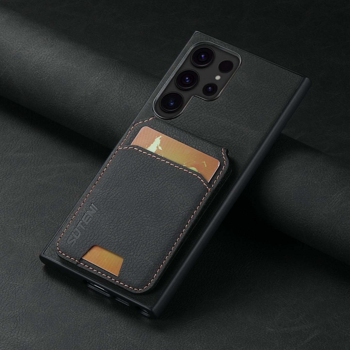 Leather Card Wallet Mobile Phone Case for Samsung Galaxy S