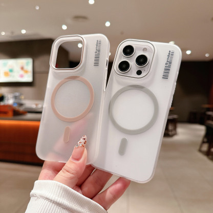 Skin-feel Matte Transparent Magsafe Mobile Phone Case for Apple iPhone