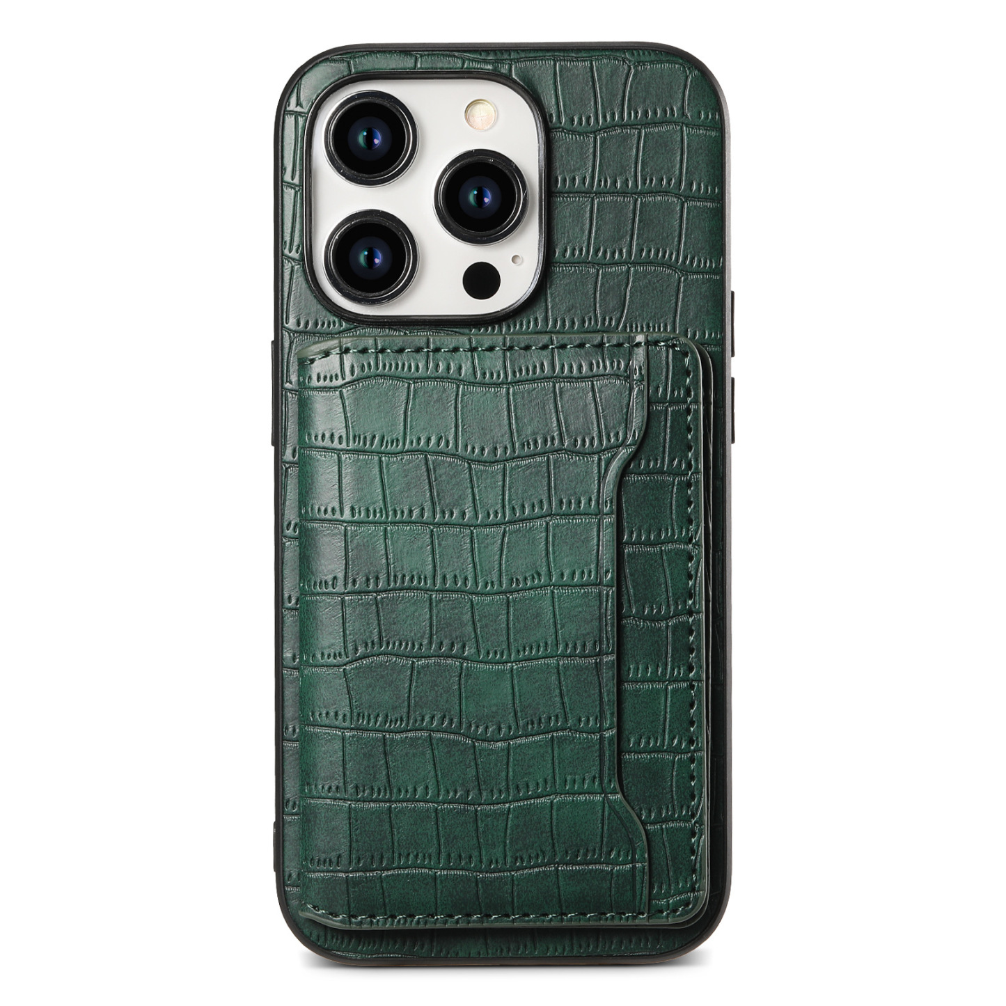 Luxury Leather Business Card Wallet Mobile Phone Case for Apple iPhone