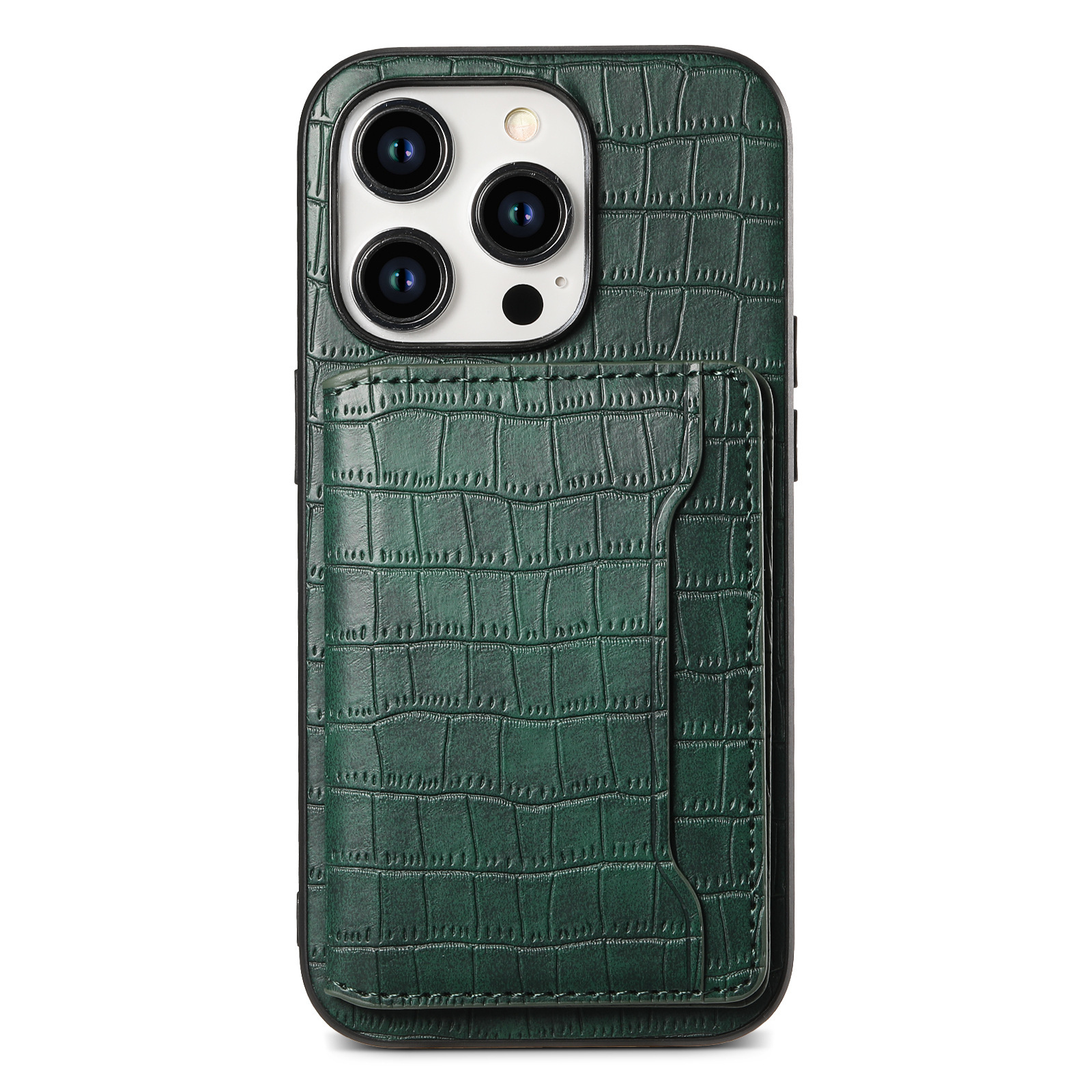 Luxury Leather Business Card Wallet Mobile Phone Case for Apple iPhone