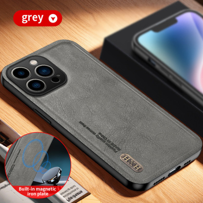 Classic Leather Business Magsafe Mobile Phone Case for iPhone