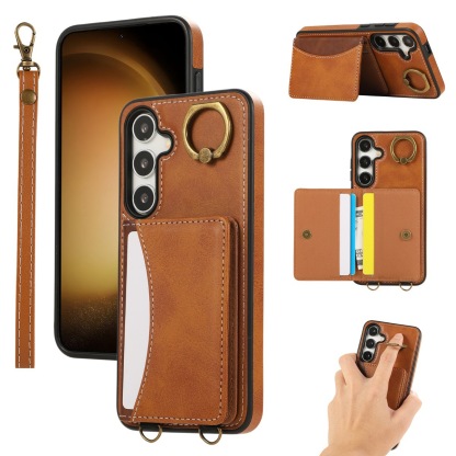 Leather Business Card Wallet Mobile Phone Case for Samsung Galaxy S