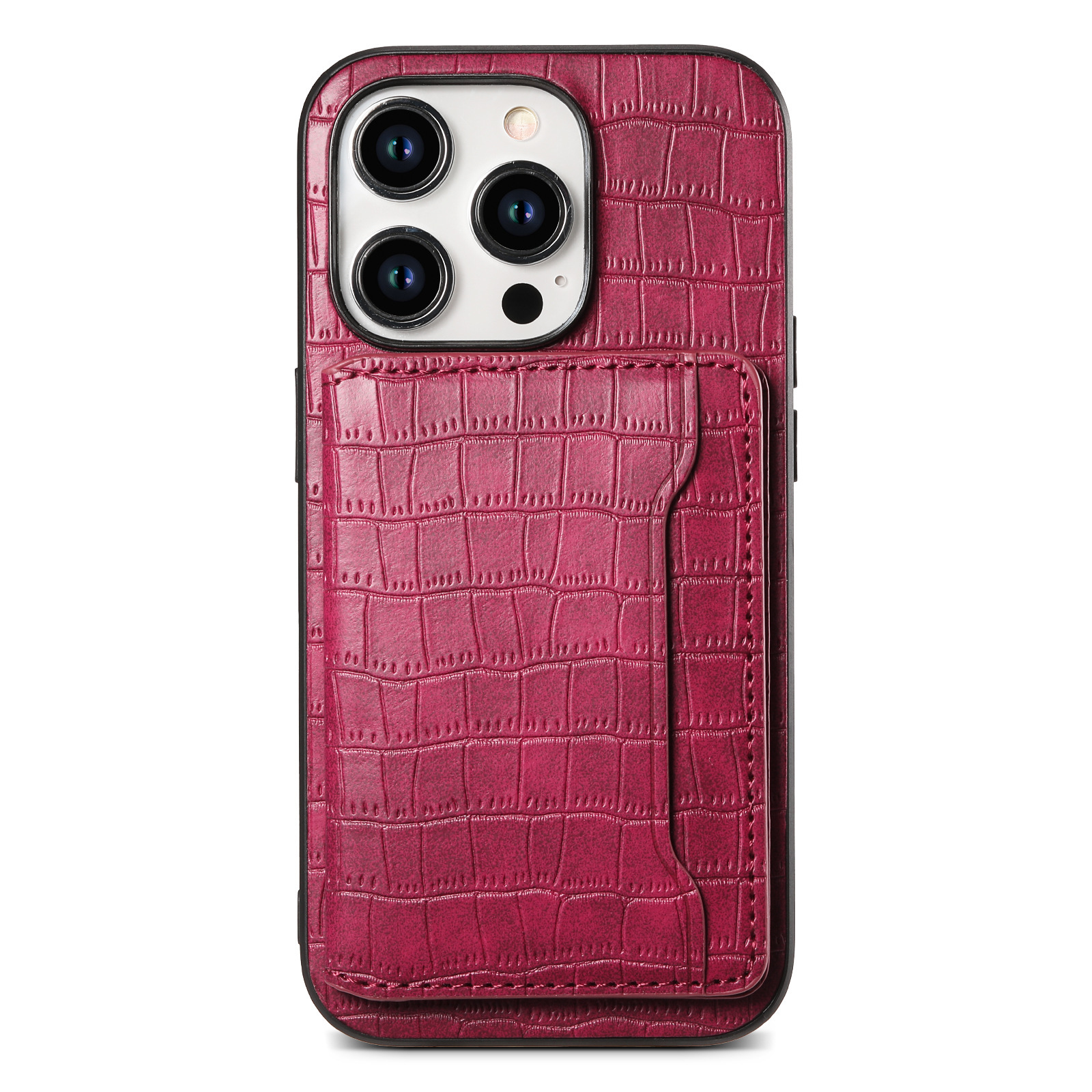 Luxury Leather Business Card Wallet Mobile Phone Case for Apple iPhone
