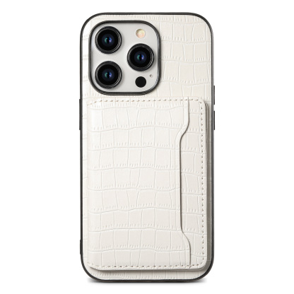 Luxury Leather Business Card Wallet Mobile Phone Case for Apple iPhone
