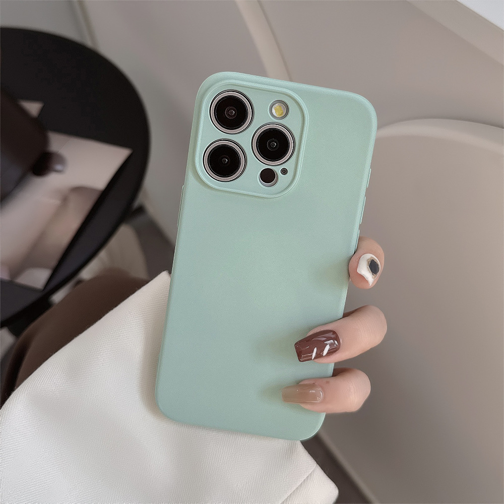 Cream Silicon Mobile Phone Case for Apple iPhone