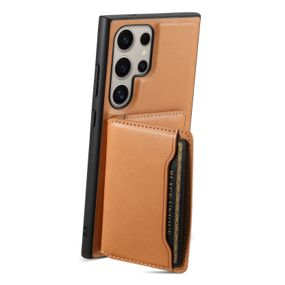 Leather Card Wallet Magsafe Mobile Phone Case for Samsung Galaxy S