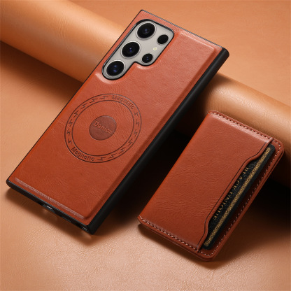 Leather Card Wallet Magsafe Mobile Phone Case for Samsung Galaxy S