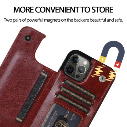 Leather Card Wallet Mobile Phone Case for iPhone