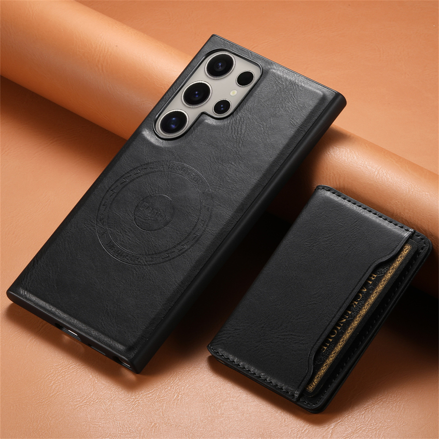 Leather Card Wallet Magsafe Mobile Phone Case for Samsung Galaxy S