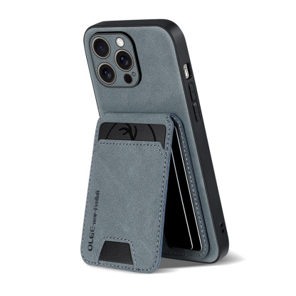 Leather Business Card Wallet Mobile Phone Case for iPhone