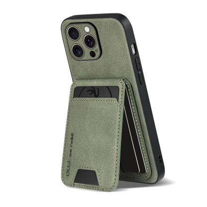 Leather Business Card Wallet Mobile Phone Case for iPhone