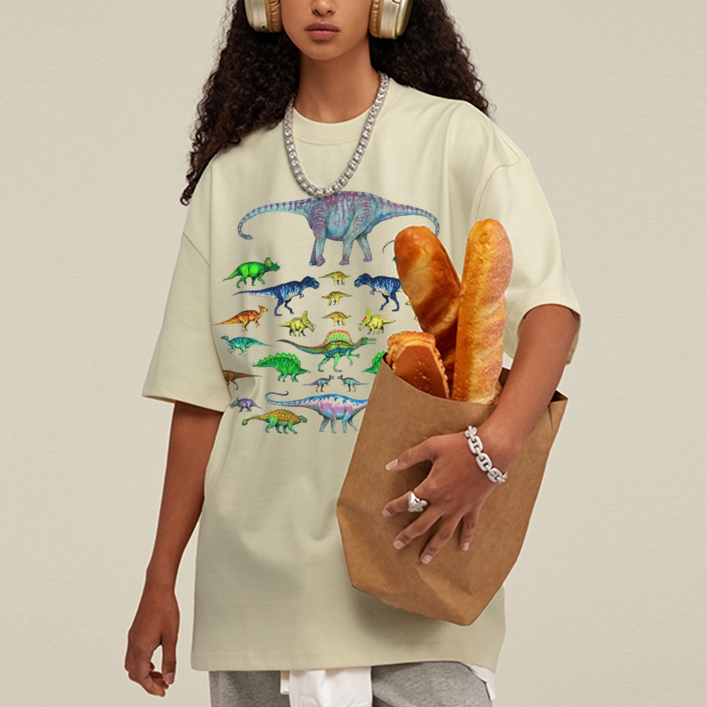 Vivid Dinosaurs Unisex Vintage Washed Tee