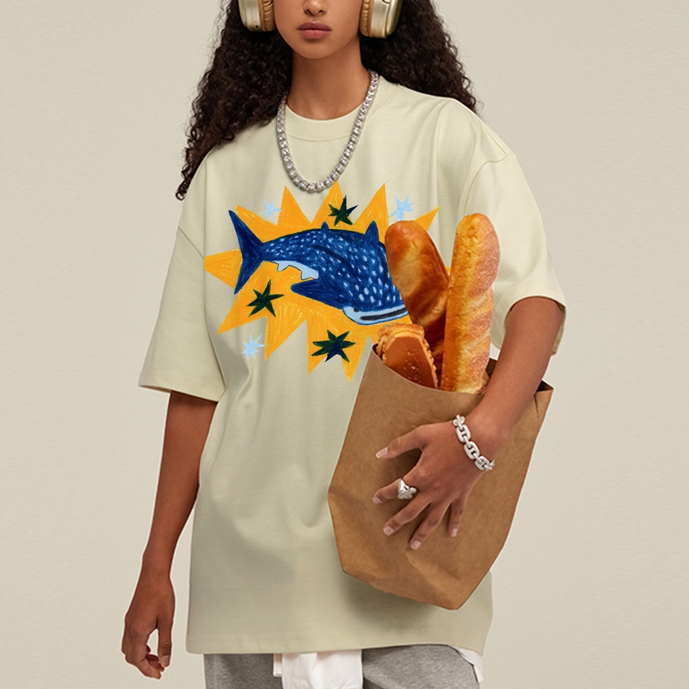 Whale Shark Unisex Vintage Washed Tee