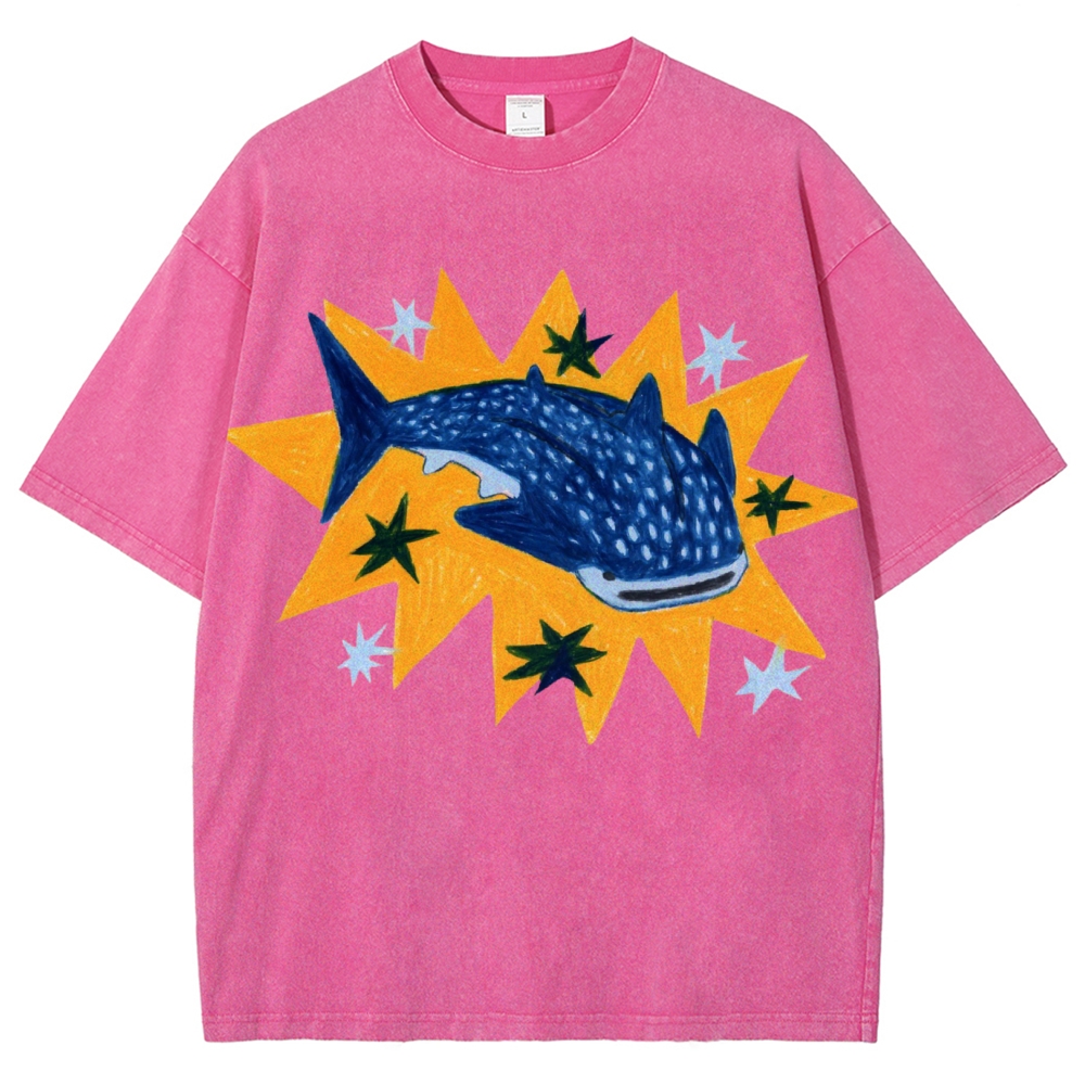Whale Shark Unisex Vintage Washed Tee